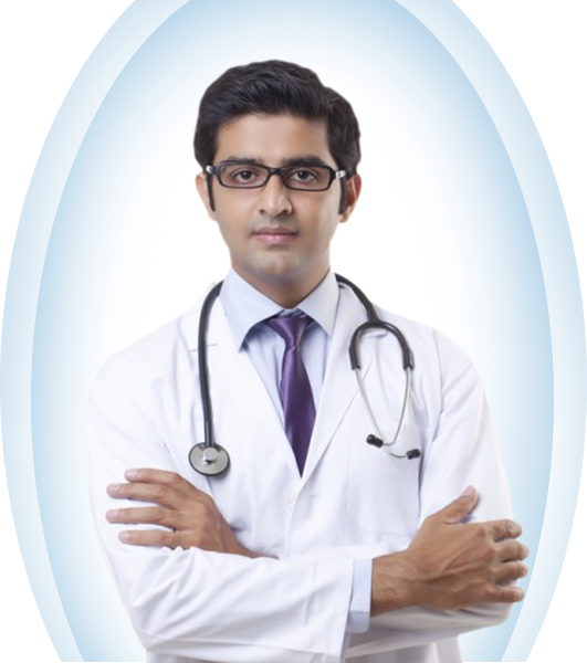 Picture of a doctor wearing a stethoscope