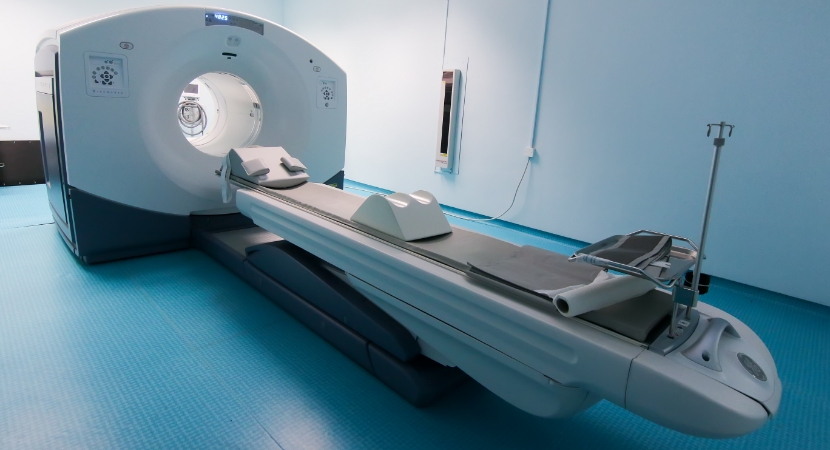 PET CT scanscanner in diagnostic laboratory.