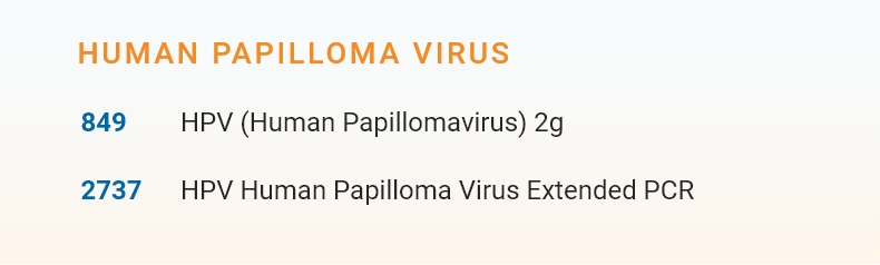 Human Papilloma virus catalog.