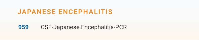 Japanese Encephalitis virus catalog.