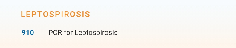 Leptospirosis virus catalog.
