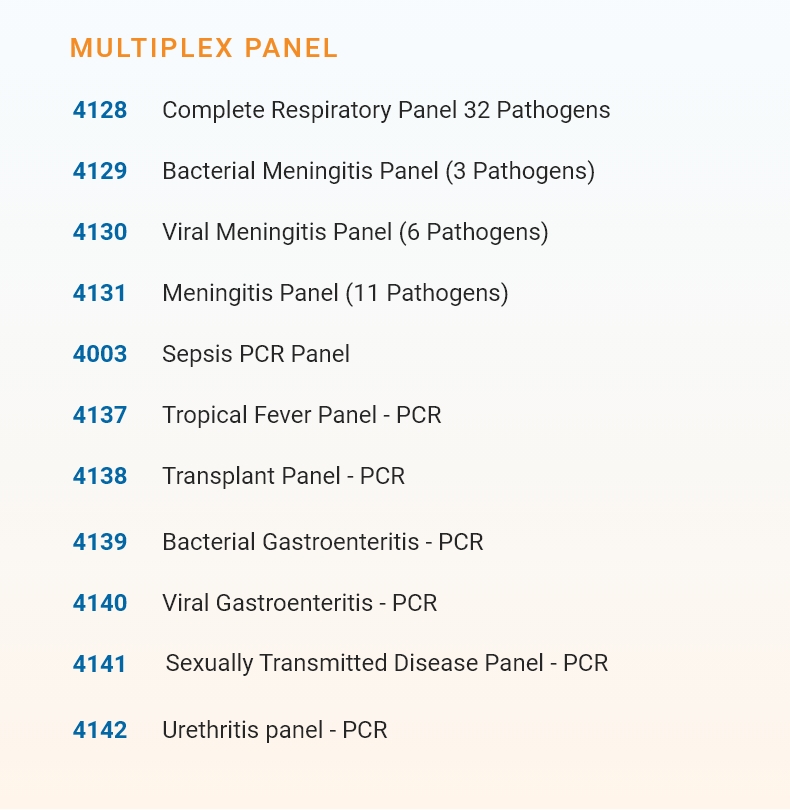 Multiplex panel virus catalog.