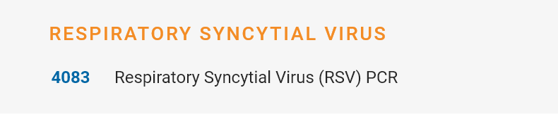 Respiratory Syncytial virus catalog.