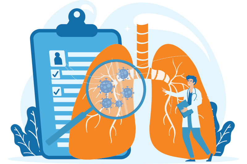 An illustrative depiction of the Genetic Testing in Lung Cancer.