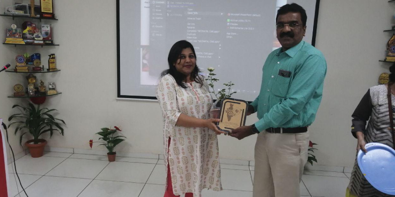 Dr. Fiona is felicitated at AOGS CME, Neonatology & Obstetrics Outcome CME at Akluj OBG society, 28th March 2019.