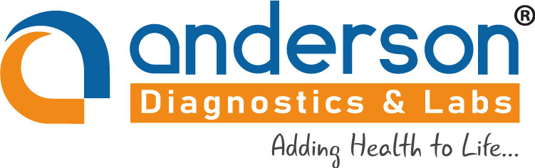 Logo of Anderson Diagnostics &Labs with 'Adding Health to Life' tagline