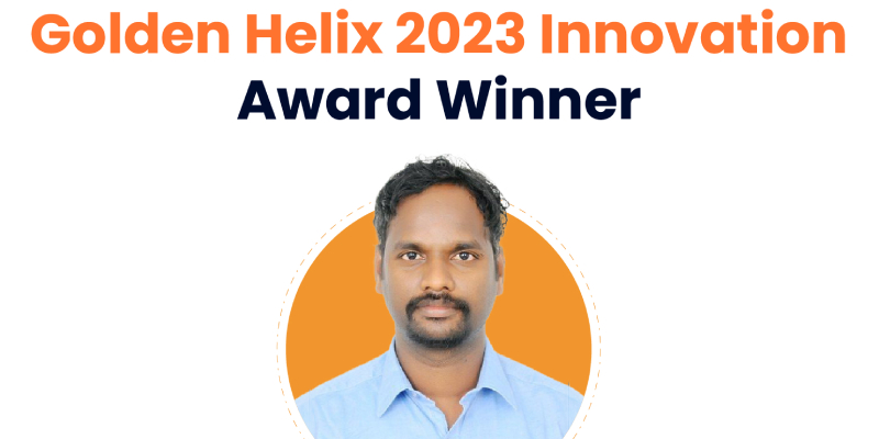 Golden Helix 2023 Innovation Award Winner: Dr. Muthukumaran.