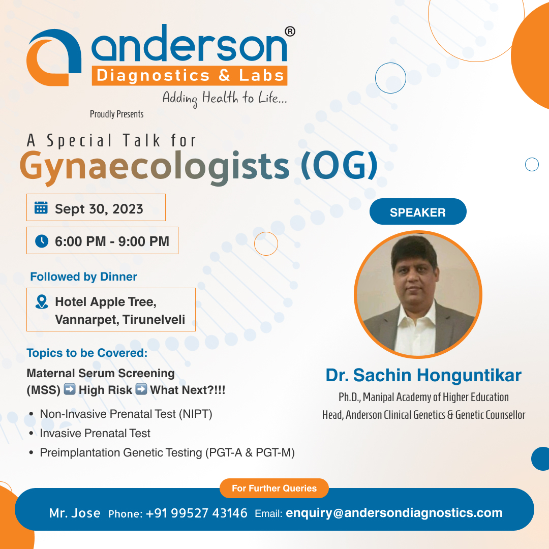 An invite banner for A special talk for Gynecologists (OG) on Sept 30, 2023.