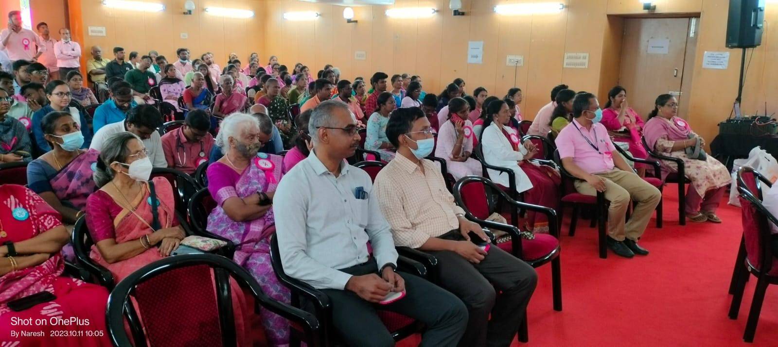 Delegates and participants gathered at the Seminar Hall at Rajiv Gandhi General Hospital.